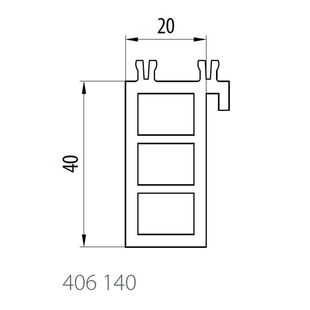 Salamander 406 140 Bankanschlussprofil 40mm