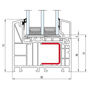 Salamander bluEvolution 82 Festverglasung 73mm - HO9020