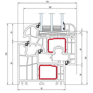 Salamander bluEvolution 92 Fenster Round-Line 118mm - 170 820 - 171 226