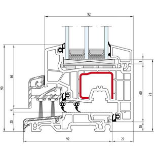 Salamander bluEvolution 92 Balkontürschwelle 20mm Classic-Line - 170 820 - 171 020