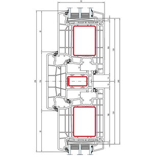 Salamander bluEvolution 92 Pfosten 116mm Tür innen öffnend Classic-Line - 172 420 - 171 040