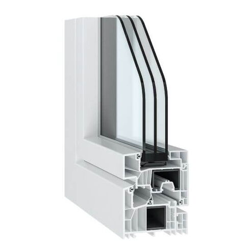 Kunststof kozijnen Salamander greenEvolution 76 box profieldoorsnede