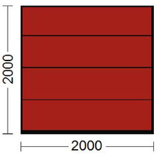 Sektionaltor in Signalrot RAL-3001
