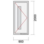 Haustürmaß 900x2000mm