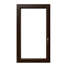 1-delig kunststof kozijn in mahonie