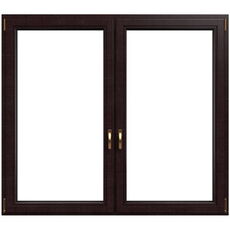 Grenen houten kozijnen met notenboom