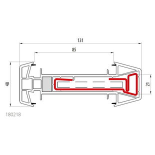 Aluplast 180218 - Statikkopplung - 21mm