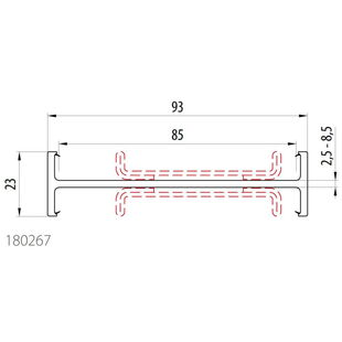 Aluplast 180267 - H - Federkopplung - optional - Stahl