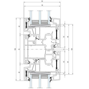 Aluplast energeto Neo Stulp 74mm Fenster 160x66 060x27