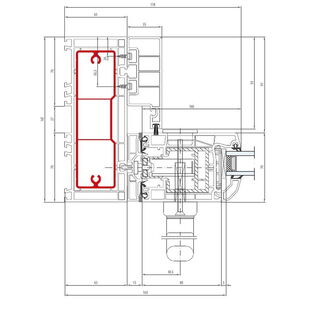 Aluplast HST 70 Schiebeflügel mit Griff - Horizontal