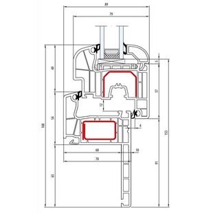 Aluplast IDEAL 4000 Renovation Fenster Round-Line Flosse 65mm 140x09_11 140x22