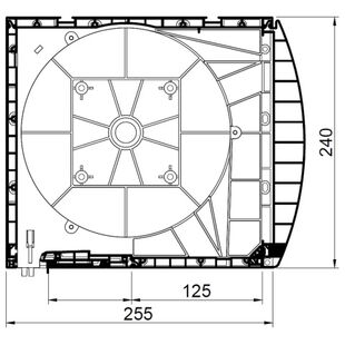Aufsatzrollladen SKT Opoterm mit Kastenhöhe 240mm oval