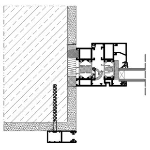 Vorbaurollladen SK Einbaubeispiel 1 Führungsschiene auf Mauerwerk