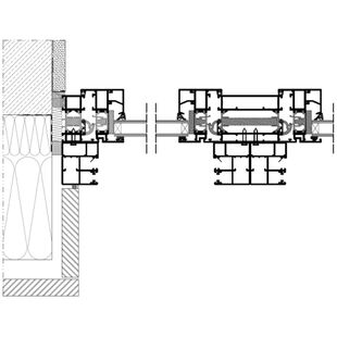 Vorbaurollladen SP-E MKT Einbaubeispiel 5 Führungsschiene zweiseitig
