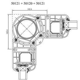 Drutex Iglo 5 Eckverbinder Variabel 90° Eckkopplung 50121 50120 50121