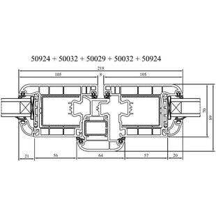 Drutex Iglo 5 Stulpbalkontür PP nach außen öffnend