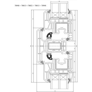 Drutex Iglo Energy Classic Pfosten mit Flügel 70948 70013 70021