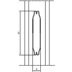 Innenliegende Sprossen 45mm