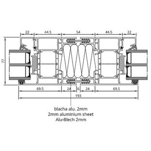 Drutex MB-86SI Kopplungsdehnungsprofil Detailansicht