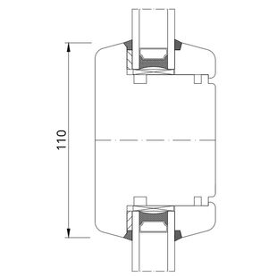 Drutex Softline 68 Pfosten Glasteilende Kämpfer-Sprosse 110mm