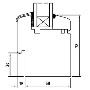 Drutex Softline 68 Festverglasung mit Aussenfalz