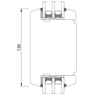 Drutex Softline 78 Pfosten Glasteilende Kämpfer-Sprosse 130mm