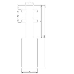 Drutex Softline 78 Statische Kopplung Pfosten PS 78038 (PS038)