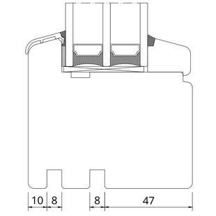 Drutex Softline 88 Festverglasung mit Falz und Federprofil