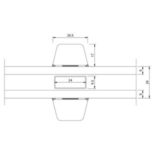Drutex Softline aufliegende Sprossen Wiener-Sprosse 26mm