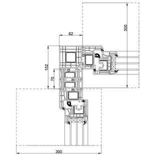 Raffstore ZF-S 300 Eckkopplung Rahmen Iglo Energy 82/152
