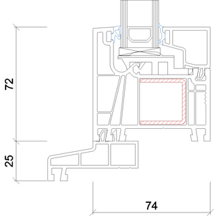 3207- Fensterbankprofil- 25 mm