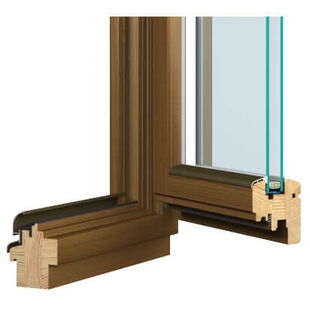 Holz Balkontür Profilschnitt