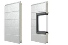 Industrie-Sektionaltor-Lamelle von Krispol -  K2 IA mit kleinen Sicken aus Aluminium