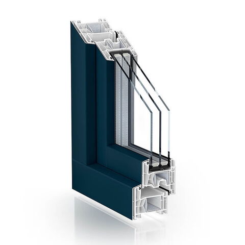 Kömmerling 76 AD profiel AluClip zwartgrijs