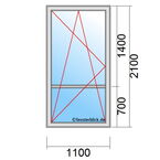 Terrassentürmaß 1100x2100mm