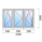 Venstermaat 900x1000mm