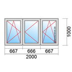 Venstermaat 800x500mm