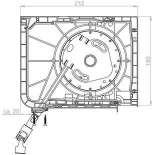 Aufsatzrollladen PMX Kurbelgetriebe Kasten 160mm unten