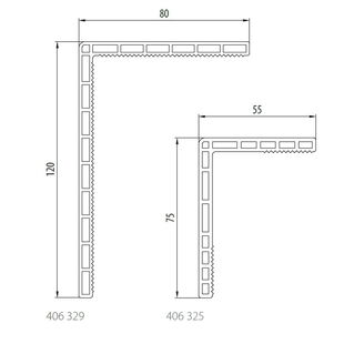 Salamander Hohlkammer Winkelprofil aus Kunststoff 406329, 406325