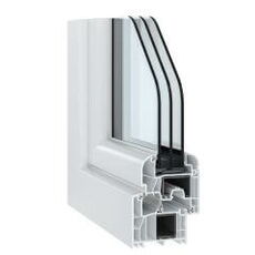 Kunststofffenster Salamander greenEvolution 76 curve Profilschnitt