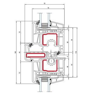 Salamander Fenster Classic-Line 80 mm Stulp 44 mm - 256 020 - 251 021