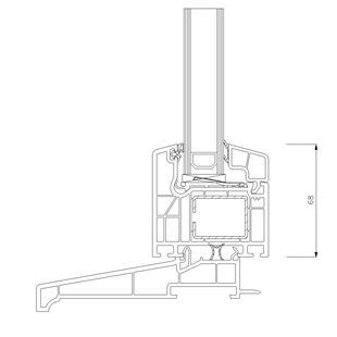9342- Fensterbankprofil- 123mm-33mm