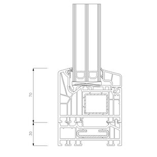 9367- Blendrahmenverbreiterung 30mm mit Verstärkung