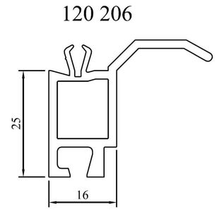 Drutex Steinbankanschluss aus Kunststoff 25mm 120206