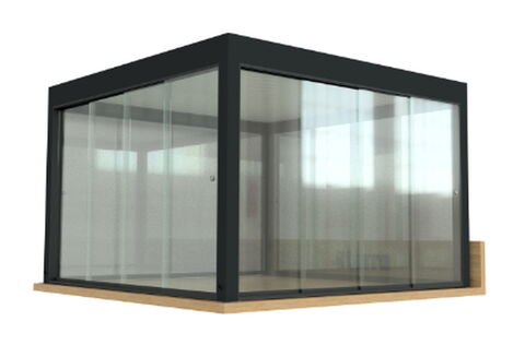 Pergola Terra Zubehör Glasschiebewand Sichtschutz