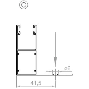 Vorbaurollladen Führungsschiene Montagebohrung Typ C