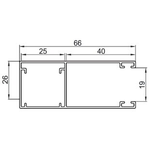 Vorbaurollladen Führungsschiene PP 66mm