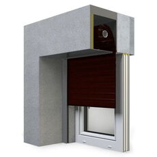 SP-E Unterputzrollladen in 26 Mahagoni