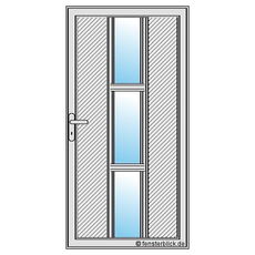Nebeneingangstür Oranienburg mit Griff links