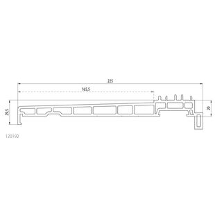 Aluplast 120192 - Vensterbank - 165,5mm - buiten